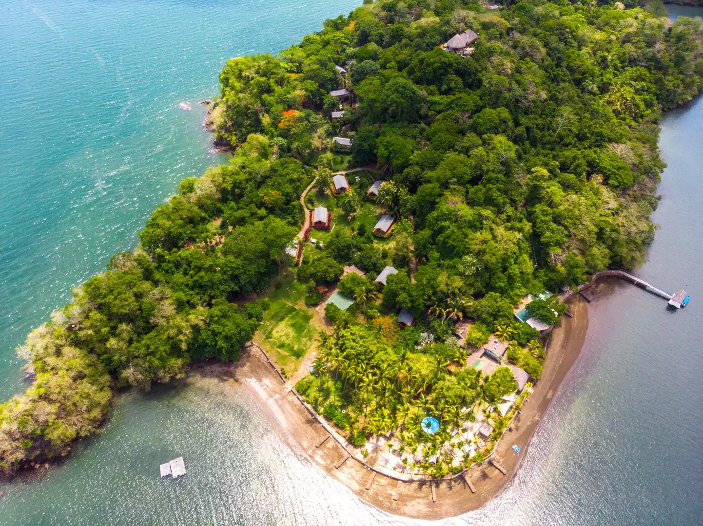 Isla Chiquita das Glamping in Costa Rica per Boot erreichbar