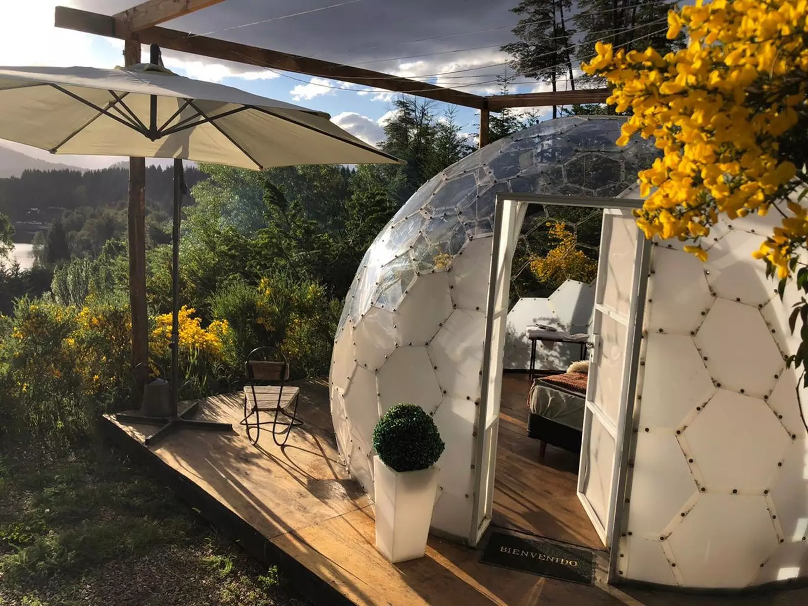 Inspireer het bubbelhotel om te slapen onder de sterren van Patagonië