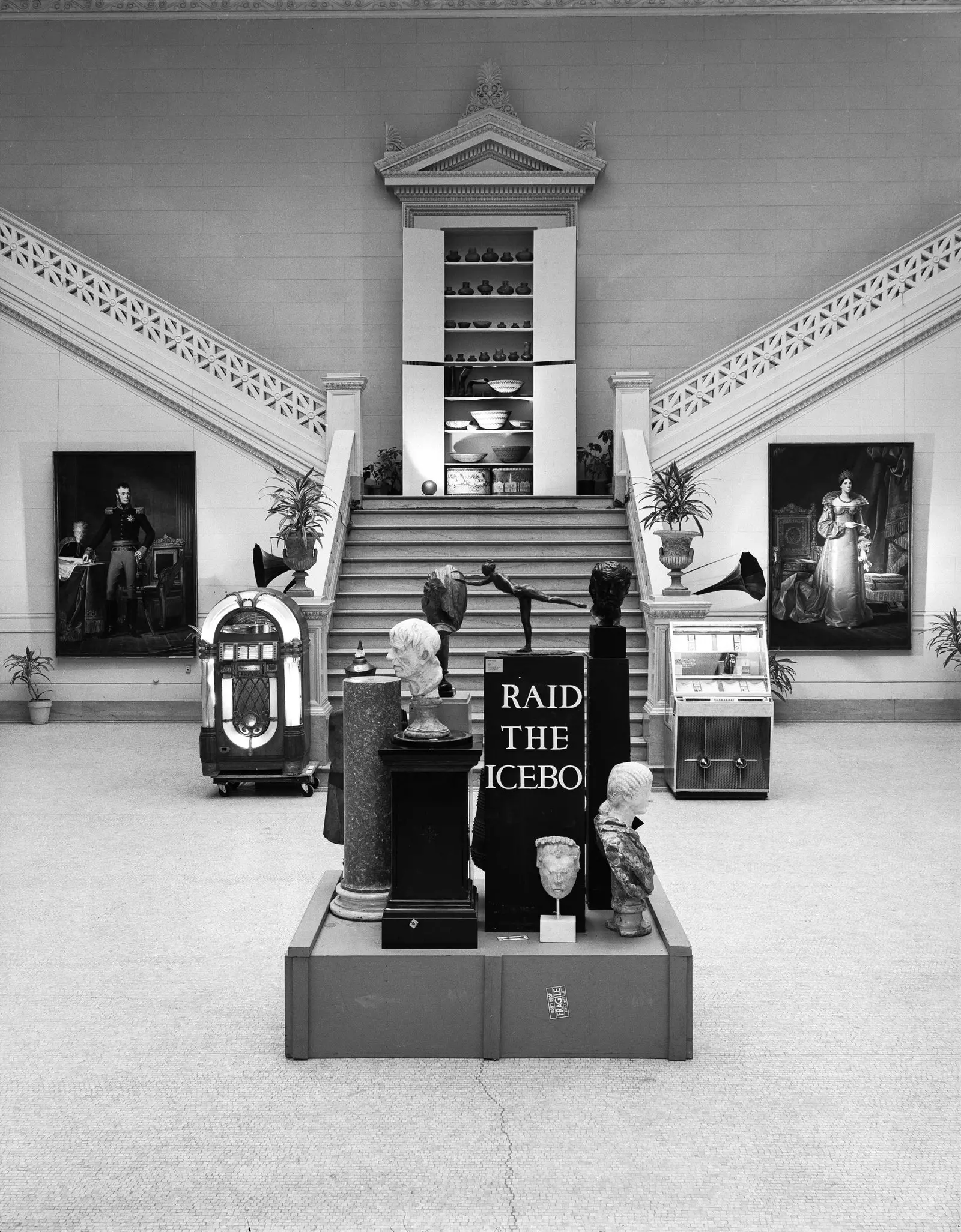 Installation view of Raid the Icebox in NOMAs Great Hall 19691970 Museum of Art