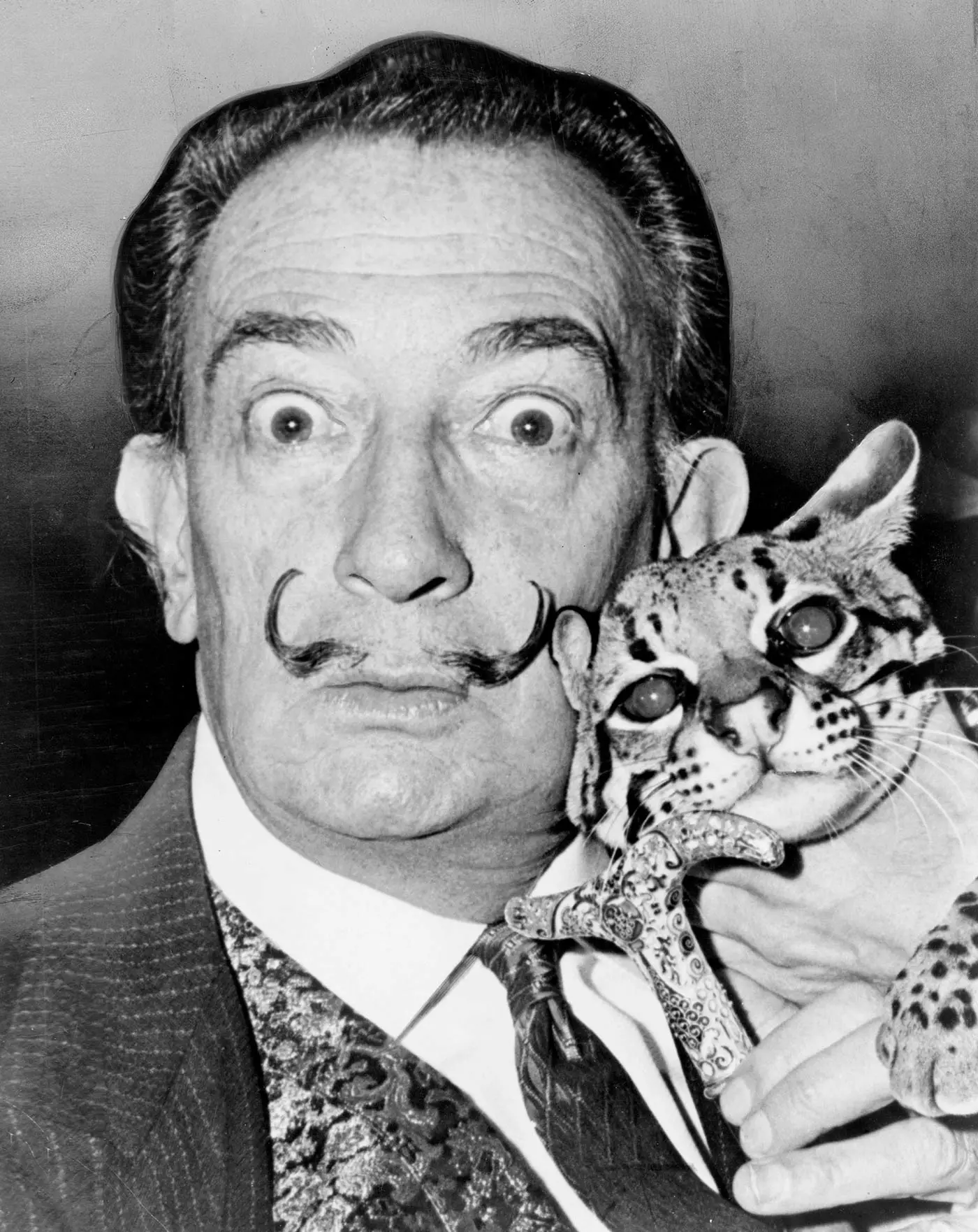 Salvador Dalí portrayed by Roger Higgins in 1965