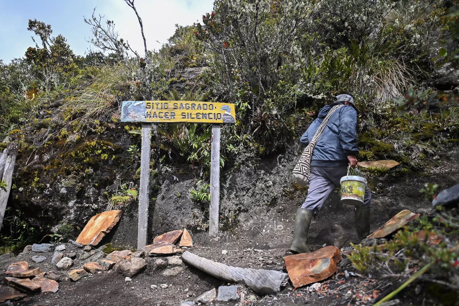 Belvédère du condor dans lequel apparaît le signe du lieu sacré Colombie