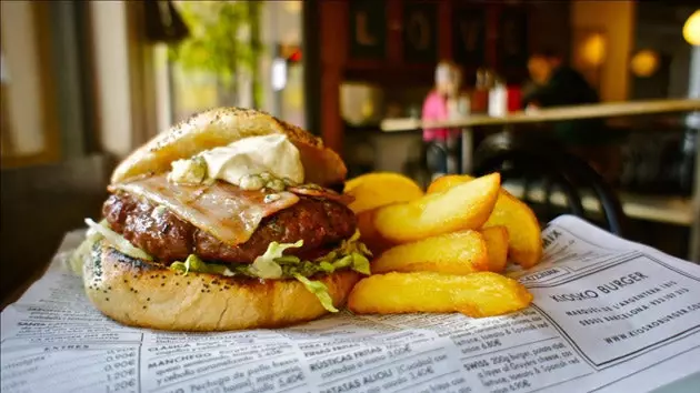 Kiosque à burger et ambiance