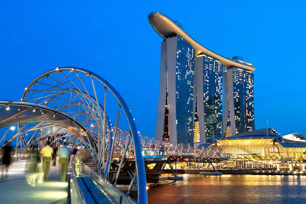 Il-Marina Bay Sands u każinò f'Singapore