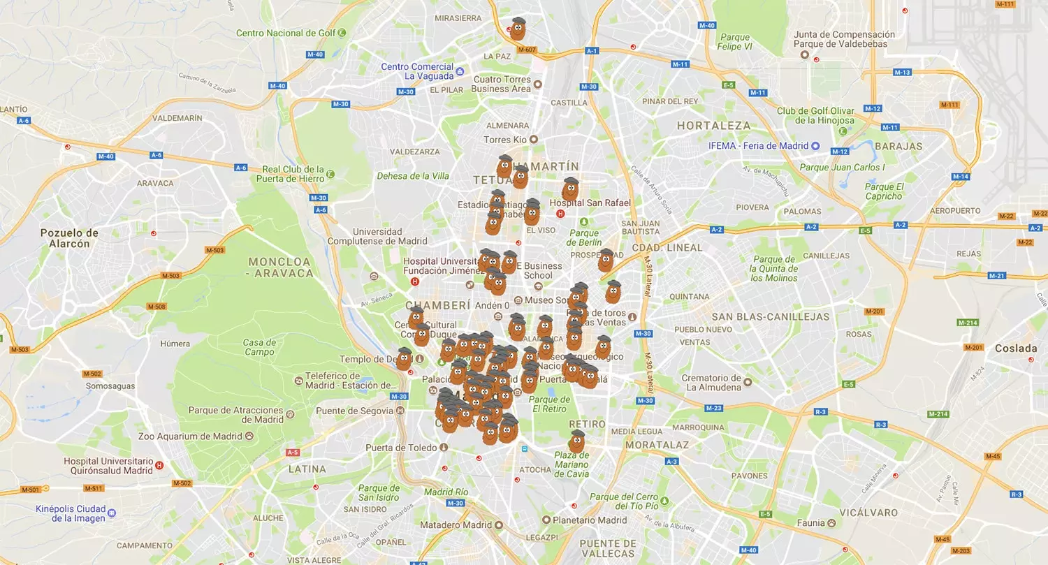 Croquemapa l-mappa biex issib l-aqwa croquettes f'Madrid