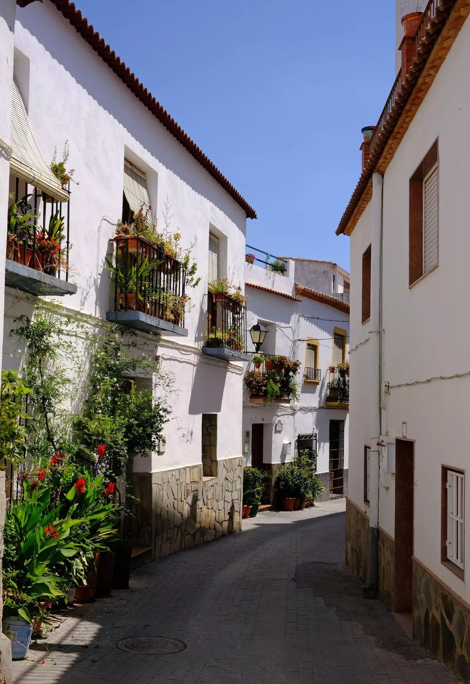 2CBA0EX Jalan rumah tradisional di Laujar de Andarax La Alpujarra Almeriense Almeria Andalucia Spanyol