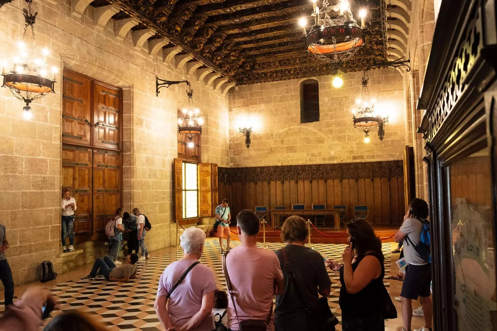 Interior de La Lonja de la Seda em Valência.