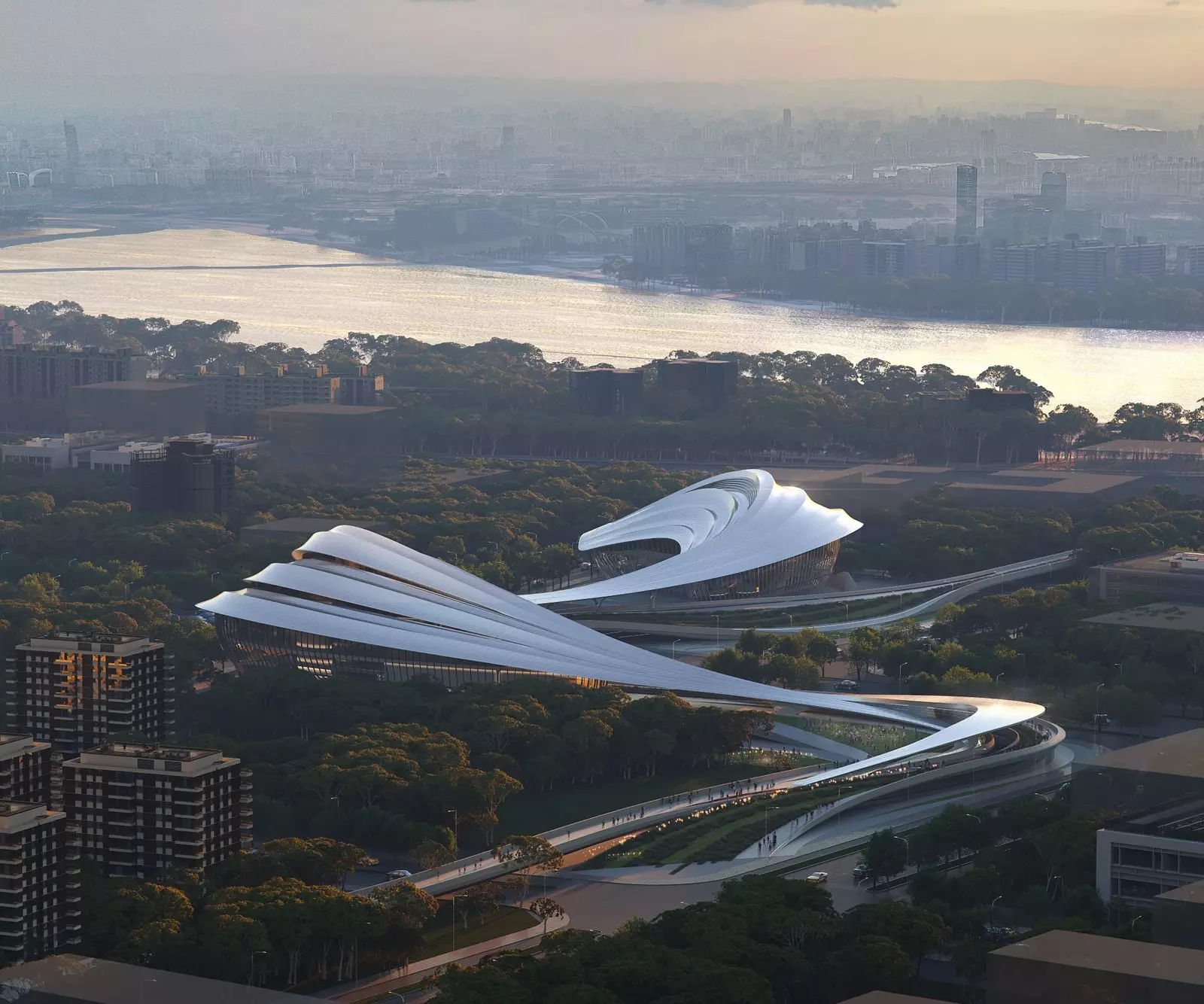 Zaha Hadid Architects Jinghe Culture and Art Center