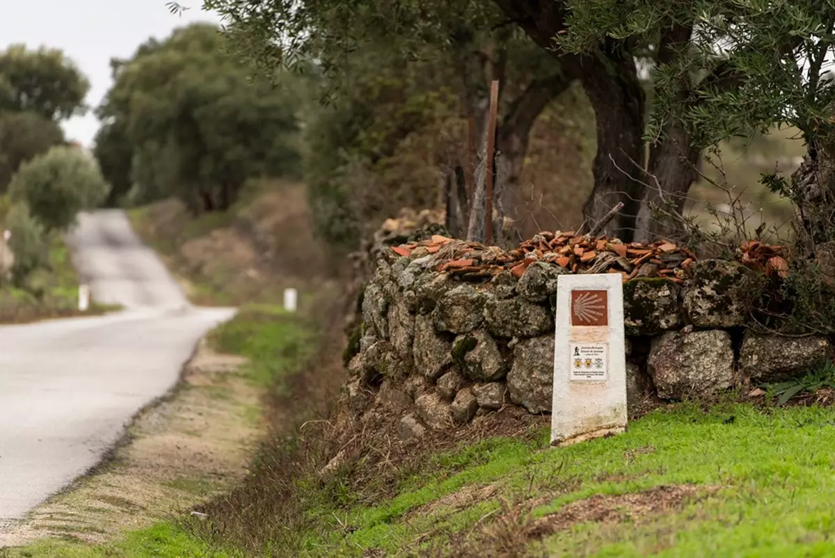 Signal auf dem Camino Nascente in Portugal