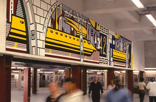 Mural Roy Lichtenstein di halte Times Square