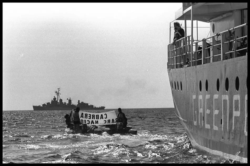 Protestation de Greenpeace île de Cabrera Majorque Îles Baléares