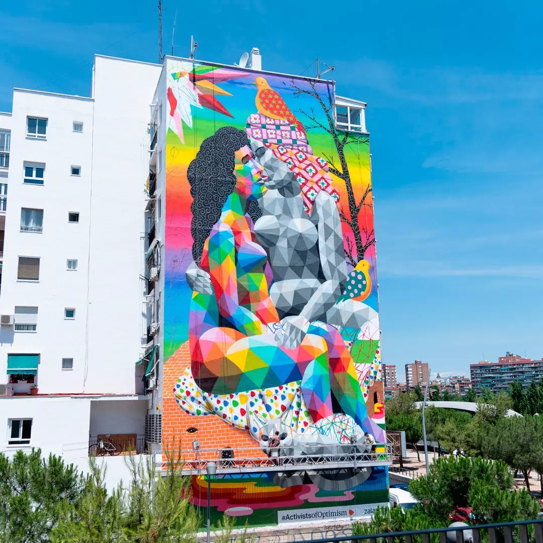 Okuda vægmaleri i Madrid