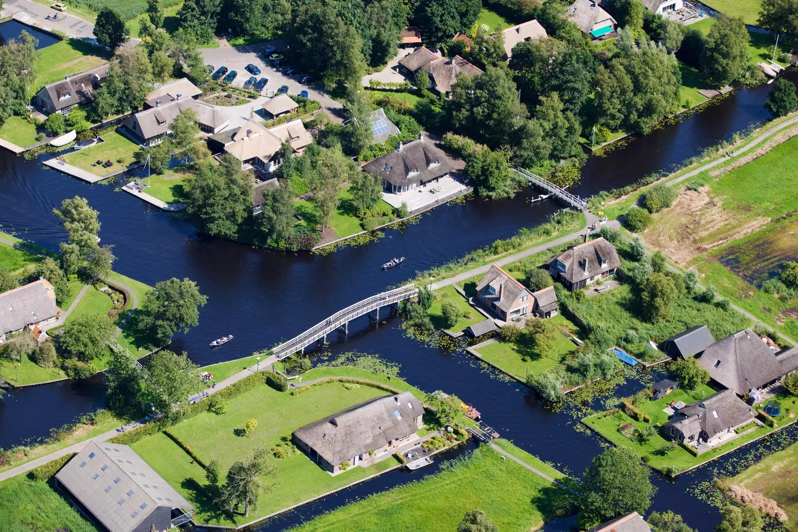 Giethoorn depuis les airs.