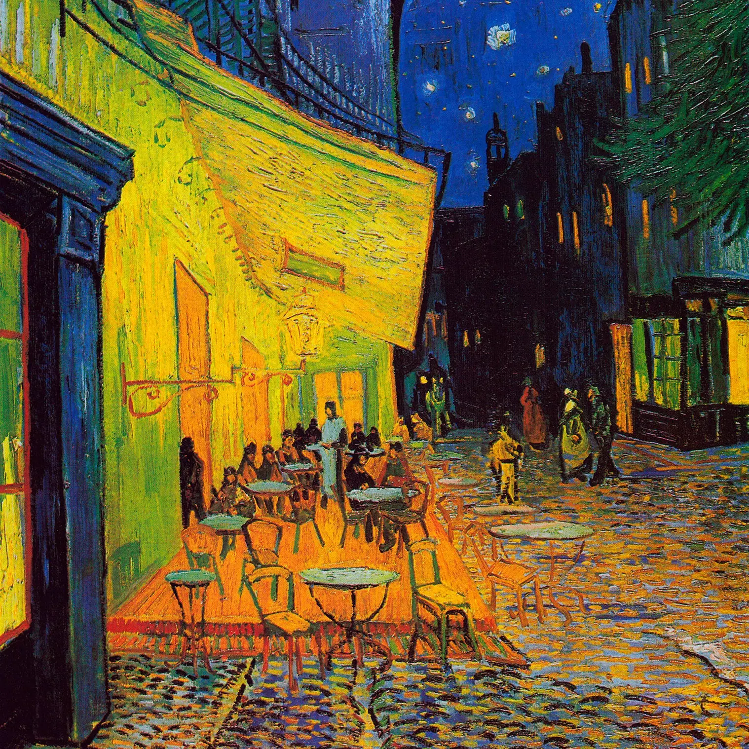 Reis til et maleri 'Cafe Terrace at Night' av Vincent van Gogh