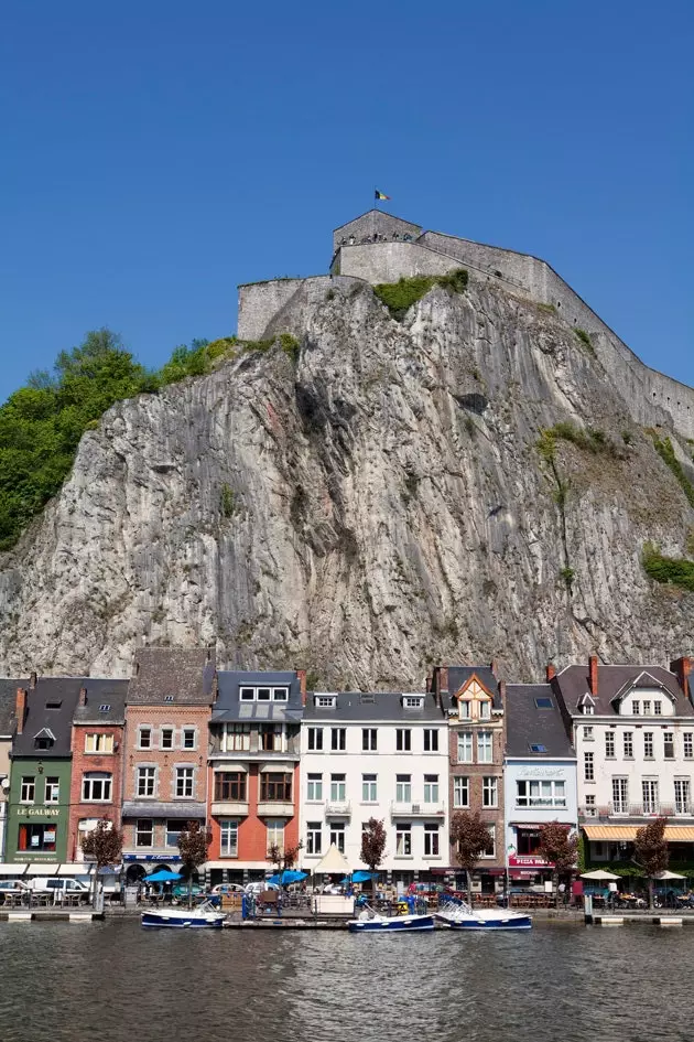 Colorful houses in Dinant.