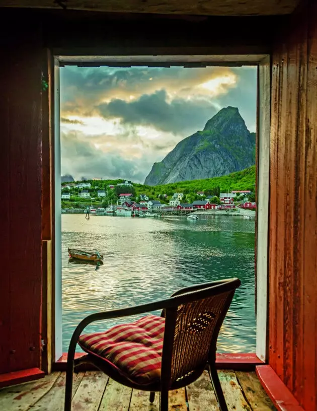 Windows overlooking the Lofoten sea.