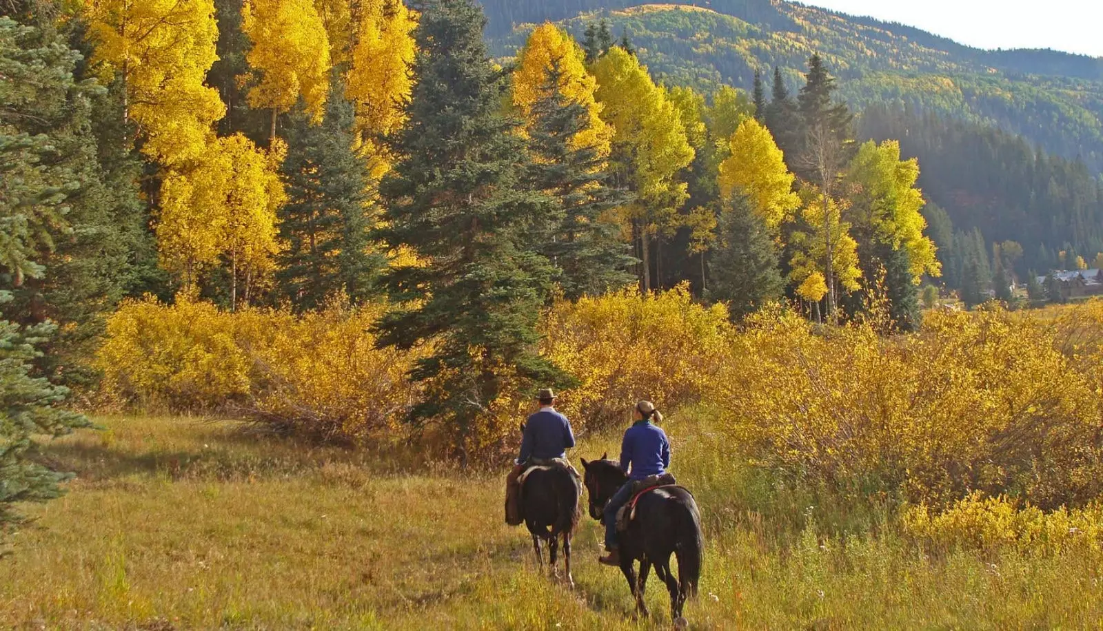 Menunggang kuda di Colorado.