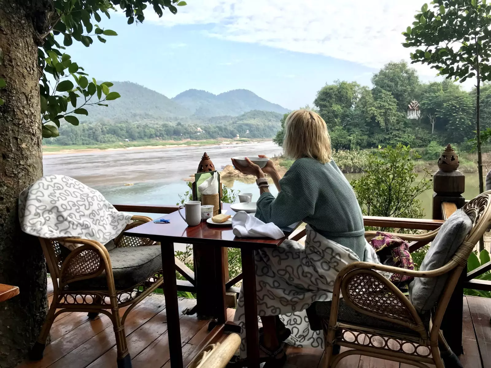 Petit déjeuner avec une vue magnifique