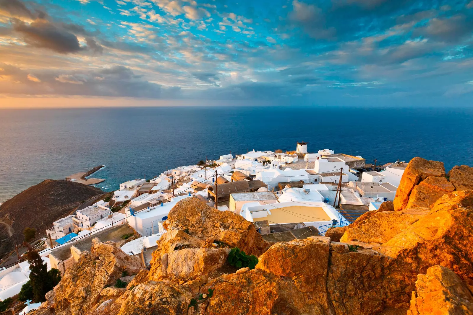 View of Chora in Anafi