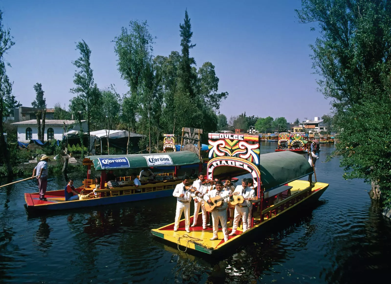 Trajineras af Xochimilco.