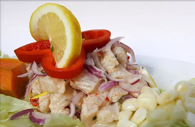 Ceviche hjá Inti de Oro