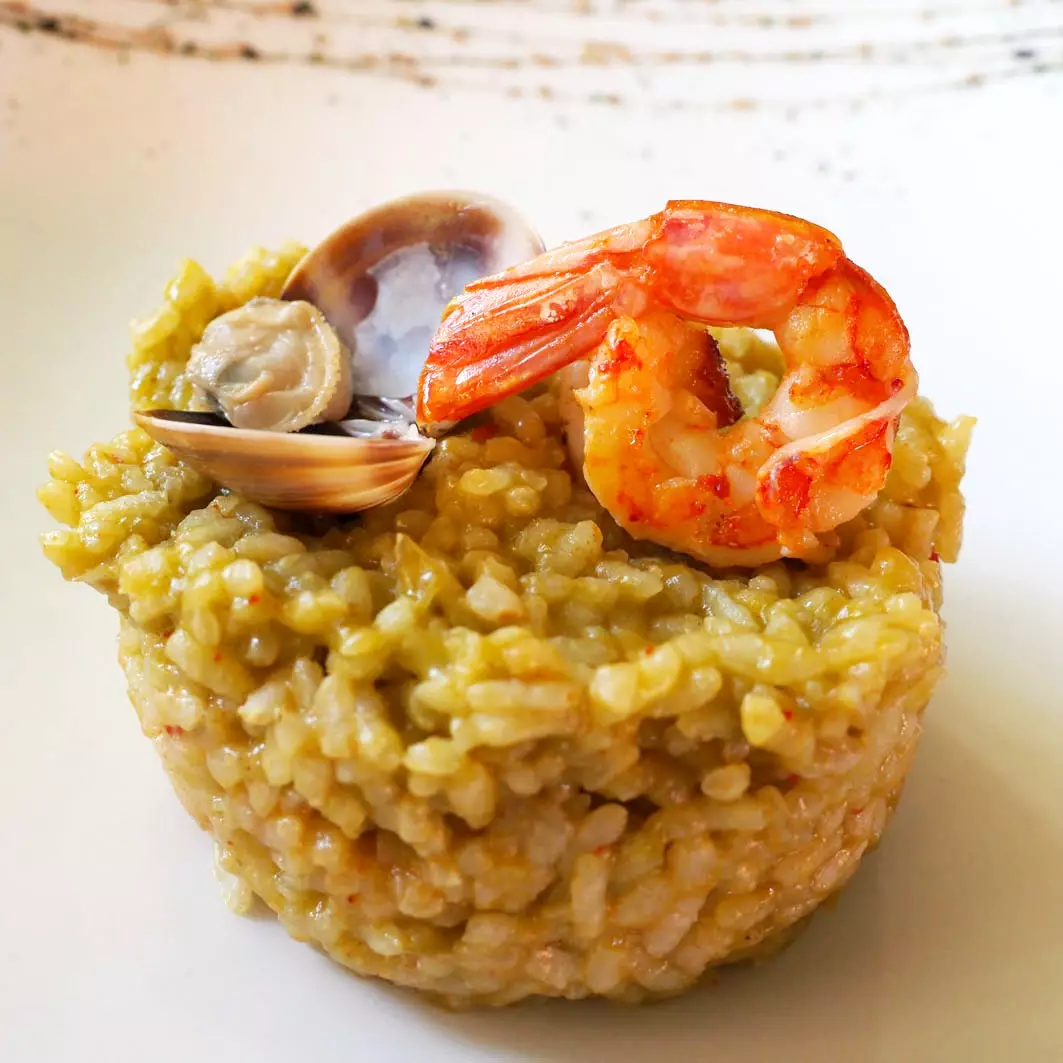 Rice with plankton at El Foro restaurant.