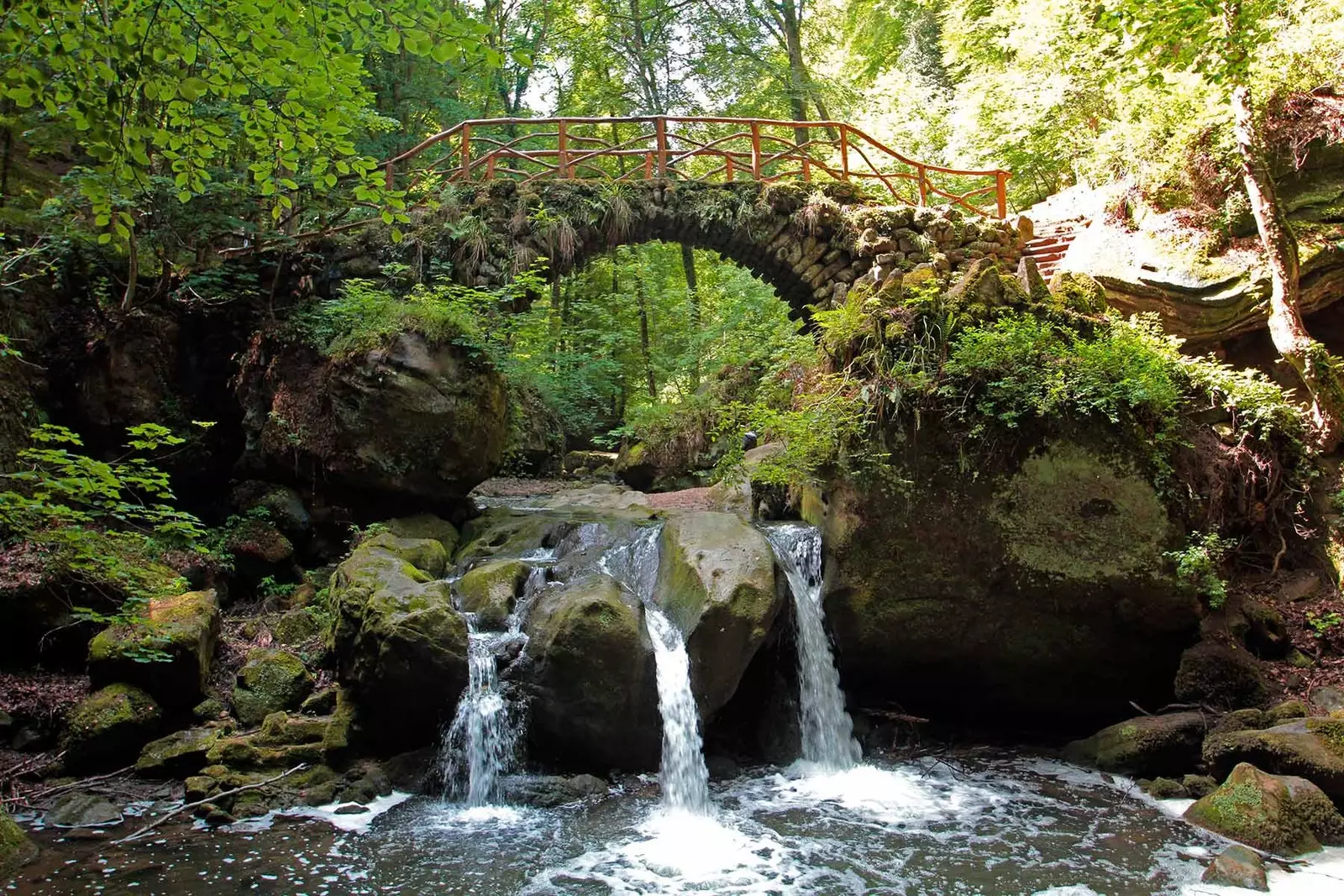 La famosa cascada de Schiessentümpel Mullerthal