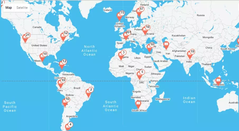 Mapa, ktorá vám umožní prejsť celý svet prostredníctvom kníh