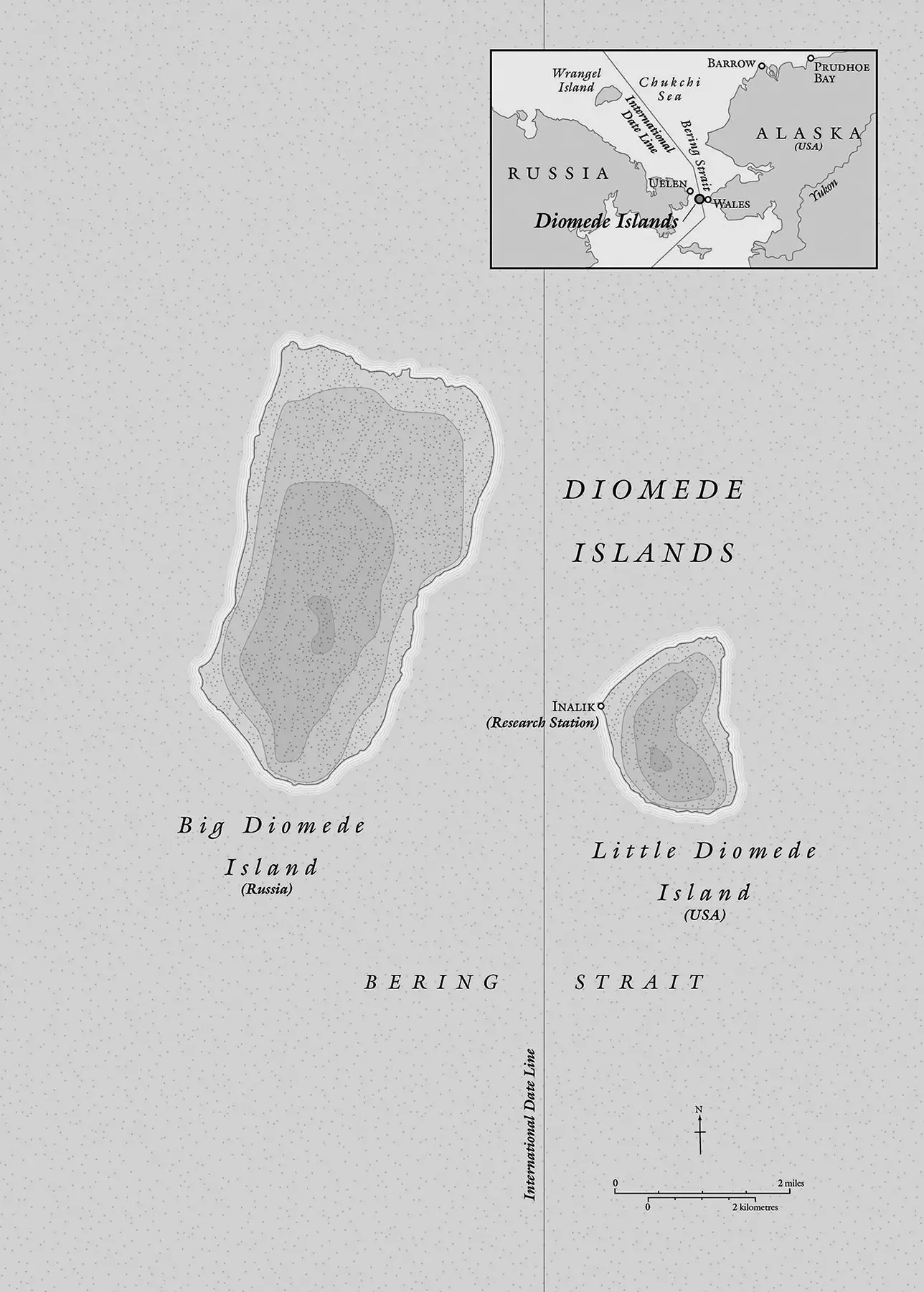 Les îles Diomède dans le détroit de Béring