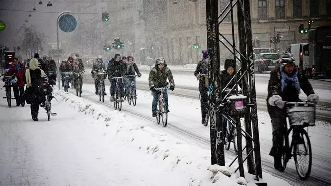 Copenhague fait aussi du vélo en hiver