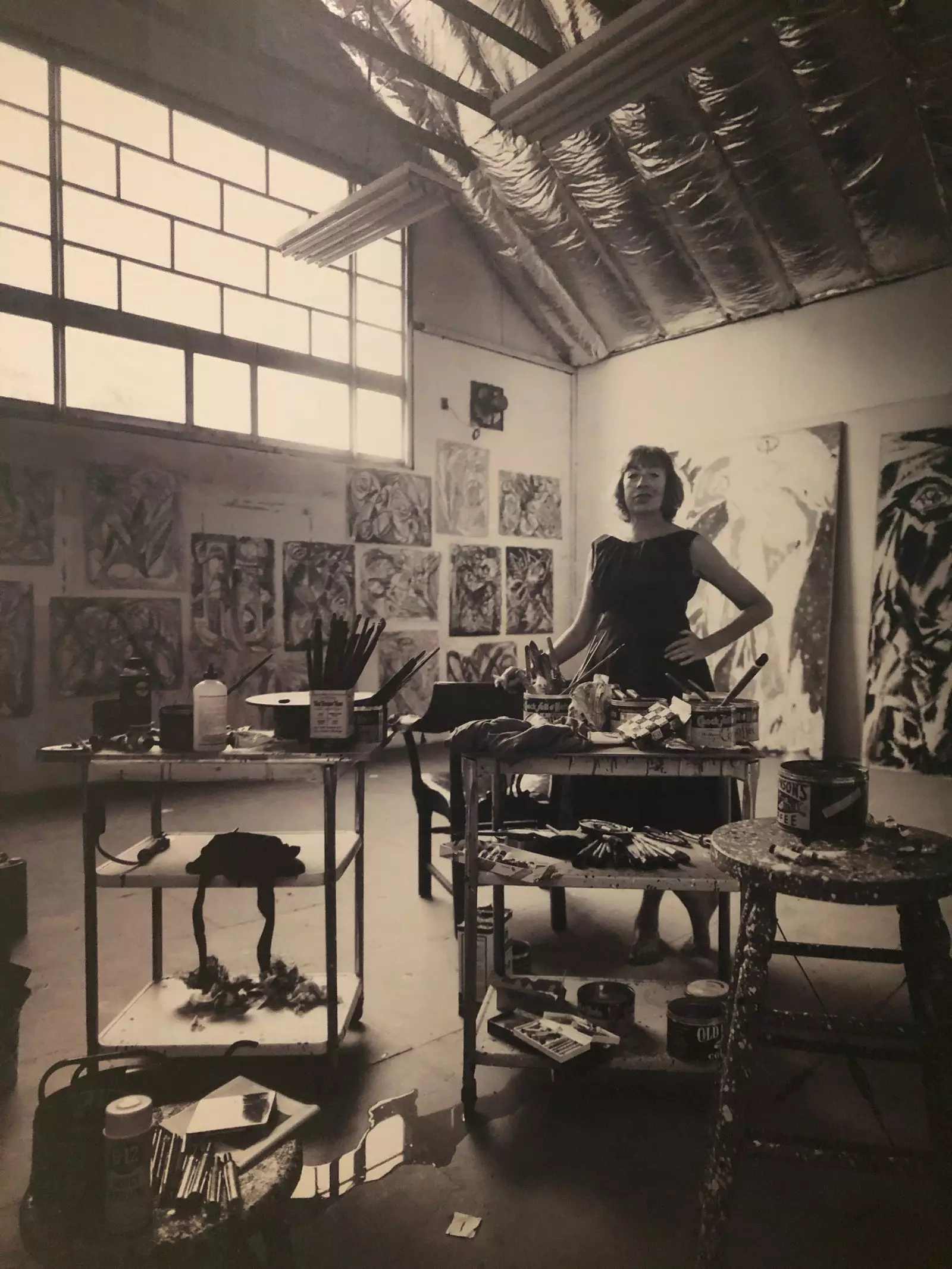 Lee Krasner trong studio của anh ấy vào năm 1962