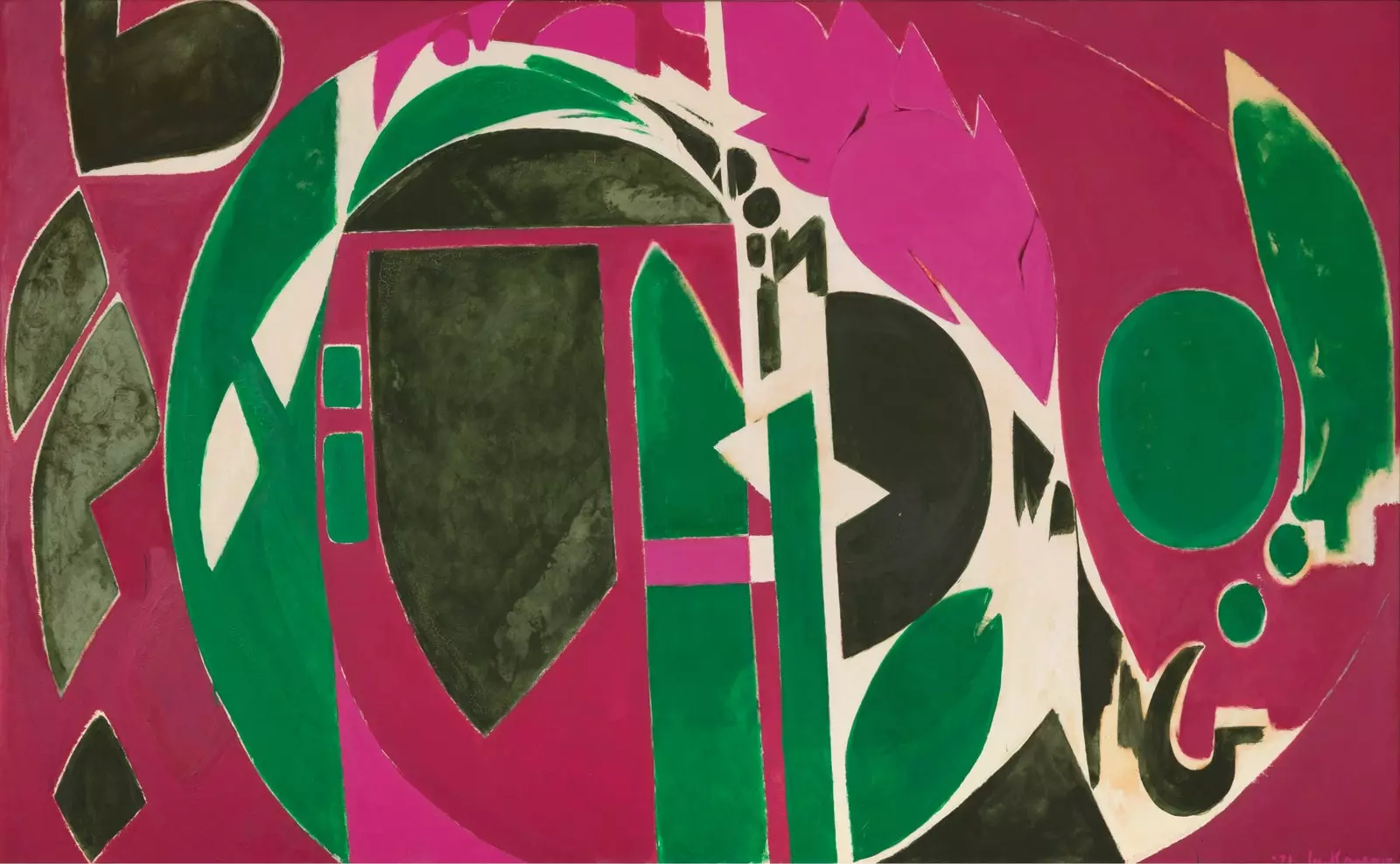 Lee Krasner 'Palingenesis' 1971. Výstava 'Lee Krasner. Živé farby v Guggenheimovom múzeu v Bilbau.