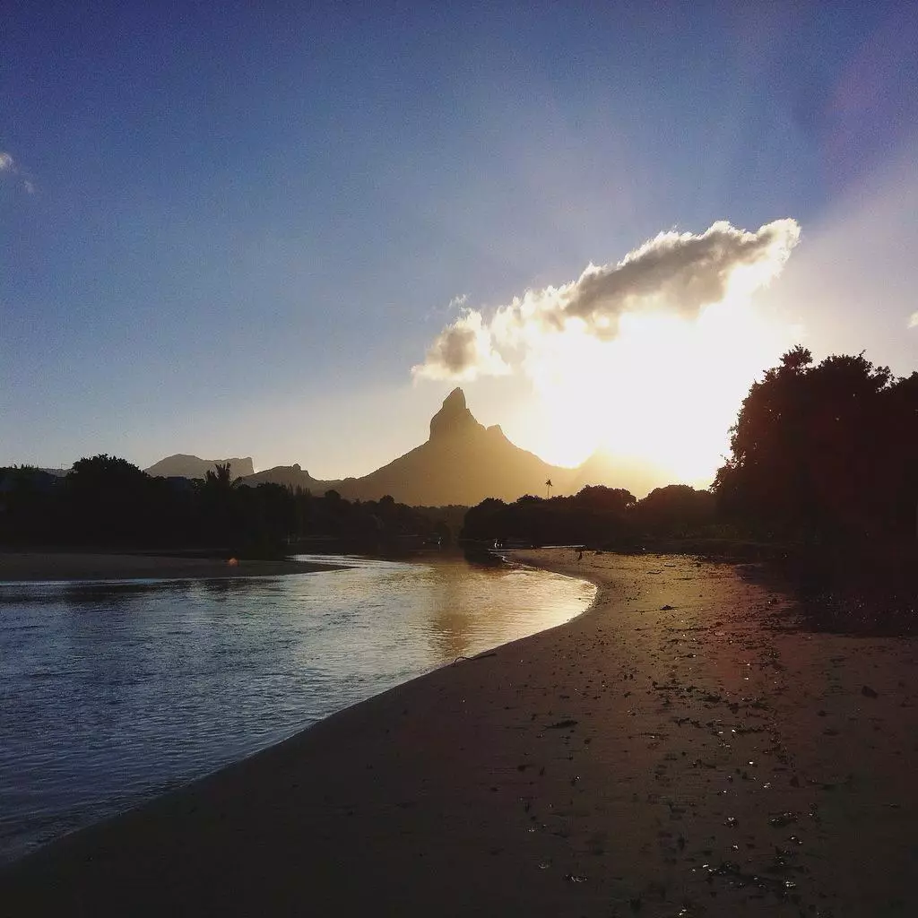 Tamarin-strand op Mauritius