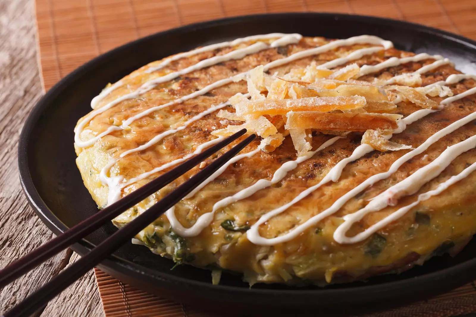 Labākās japāņu “picas” atklāšana Madridē – okonomiyaki