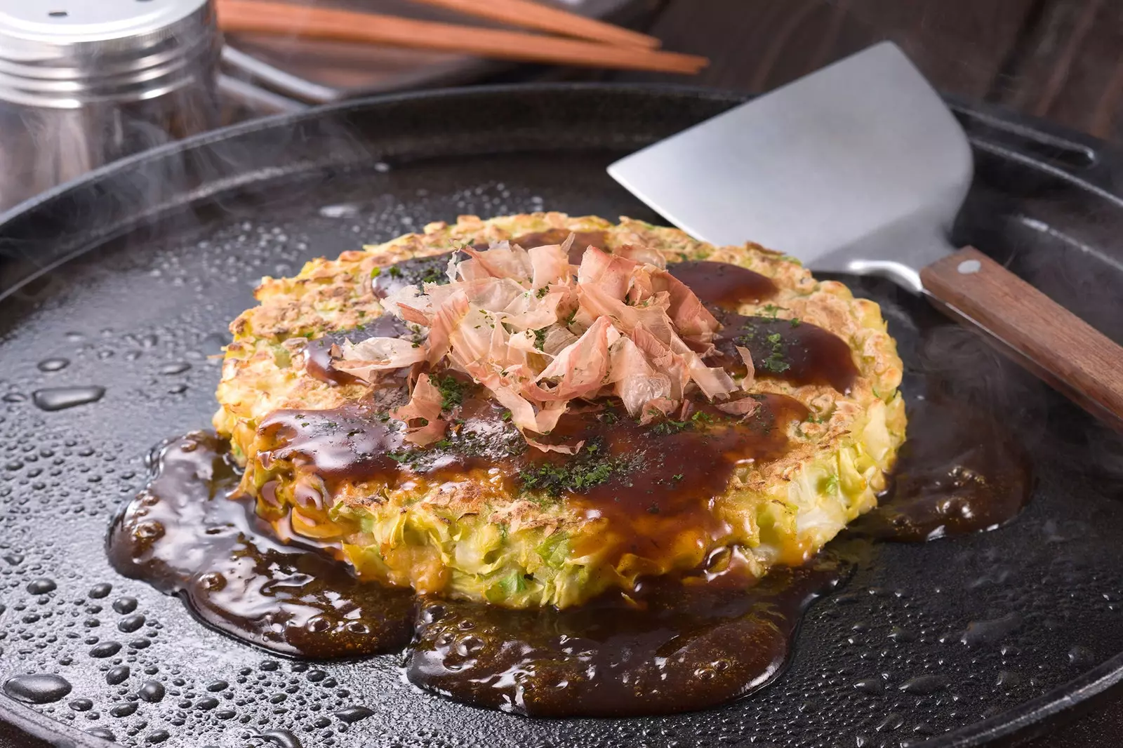 Okonomiyaki déi japanesch 'Pizza' ass schonn zu Madrid