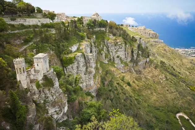 Vue générale d'Erice en Sicile