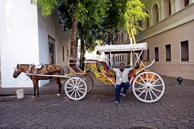 Uma carruagem típica da cidade