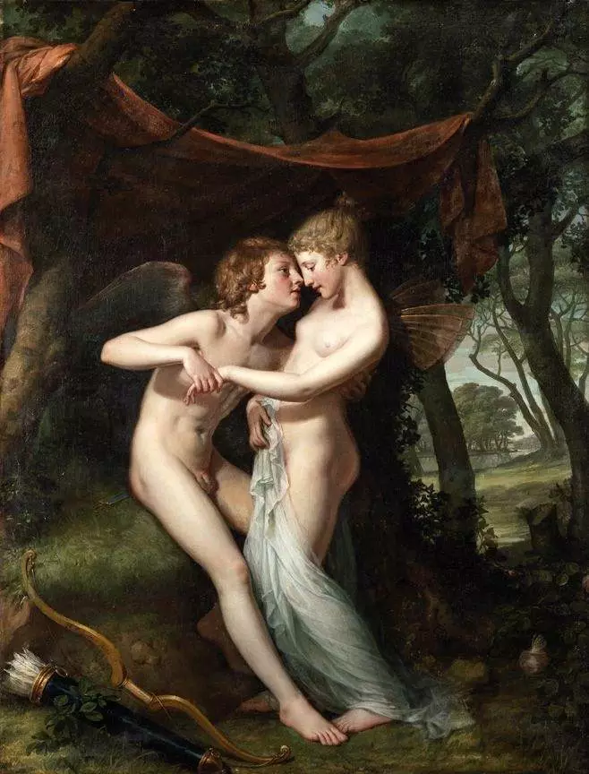 'Cupido en Psyche in het huwelijksprieel'