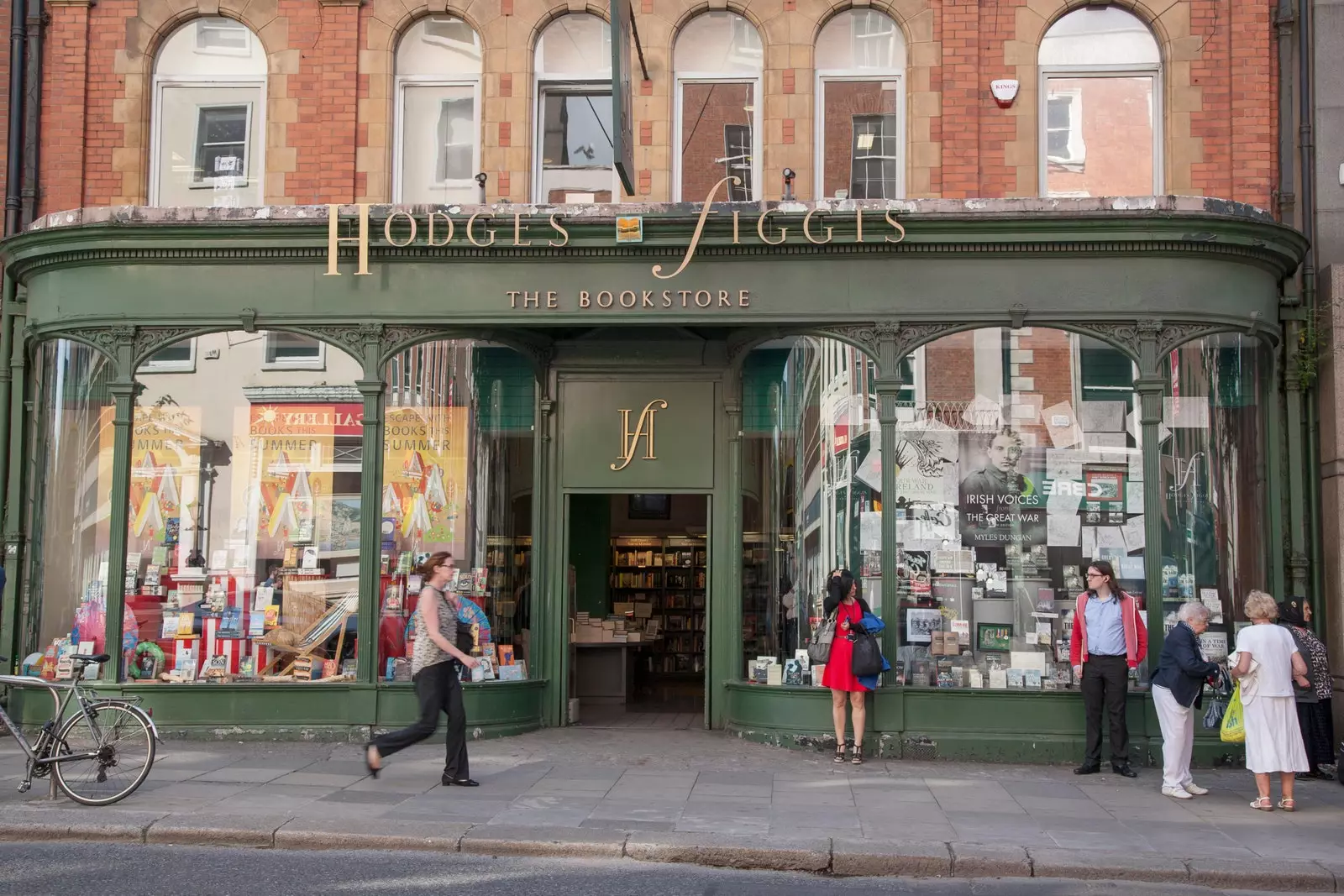 Fasade til Hodges Figgis bokhandel i Dublin