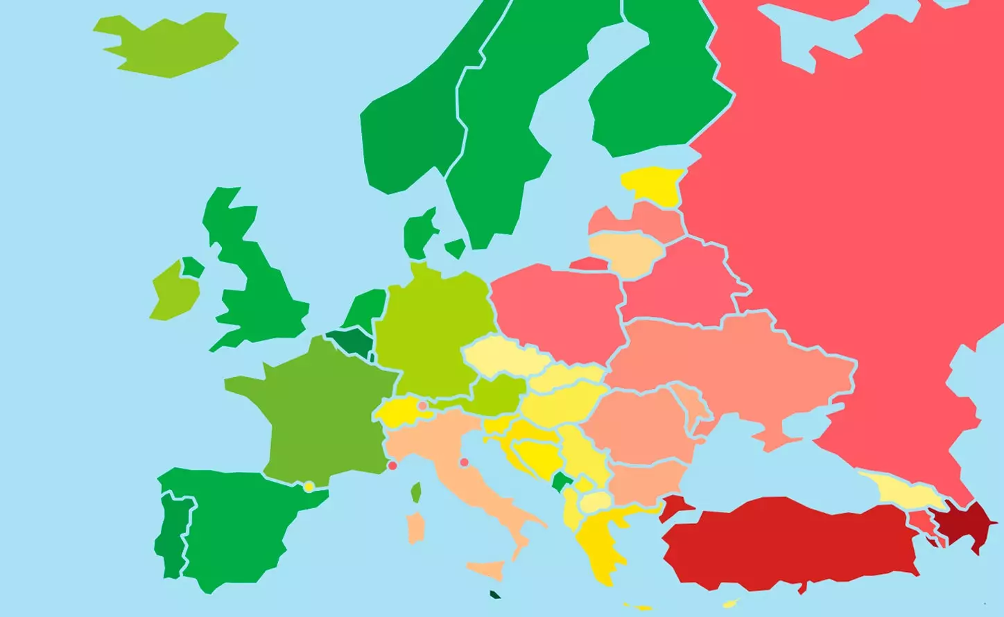 Ramani ya 2021 ya haki za LGBTIQ barani Ulaya