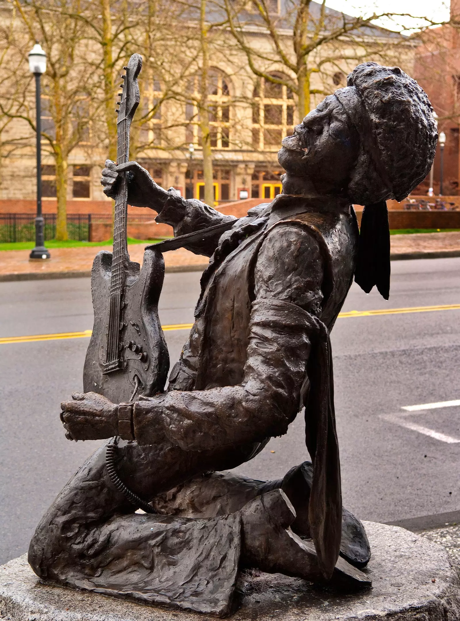 Patung Jimi Hendrix di Seattle