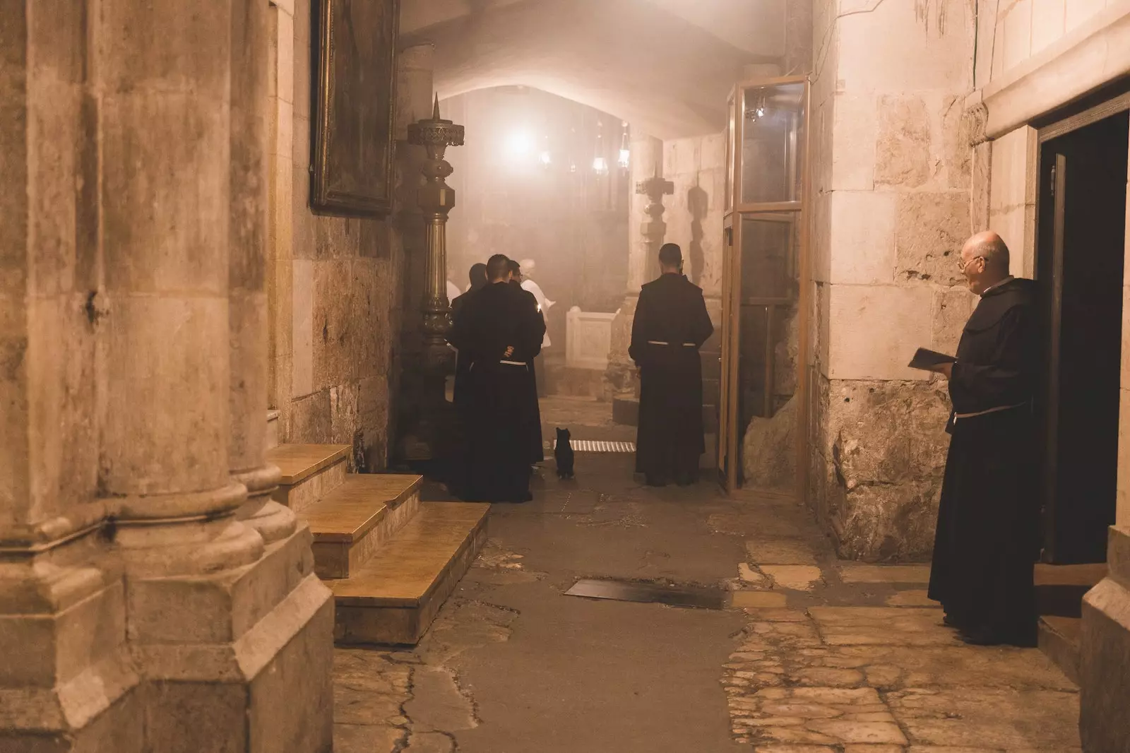 Franciskanermunke i Den Hellige Gravs Kirke