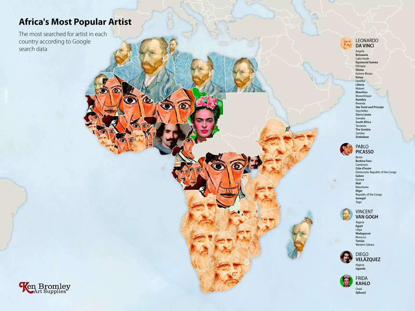 Map artisti Afrika