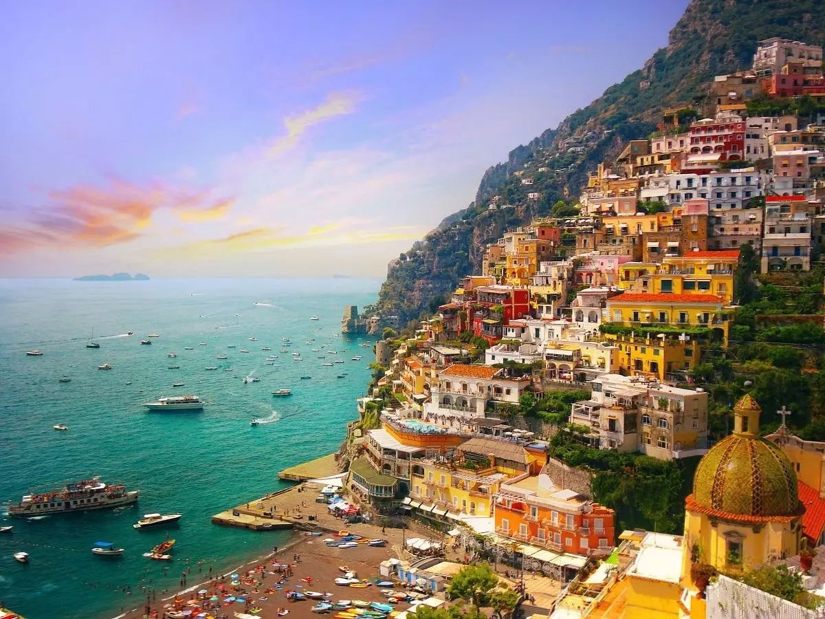 Imej indah Positano.