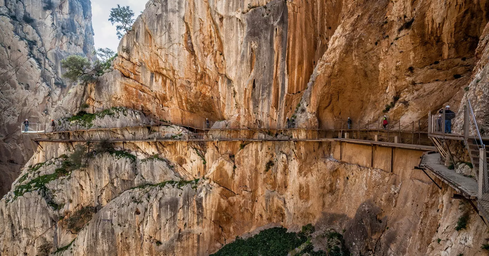 A Caminito del Rey Mlaga útvonal szakasza