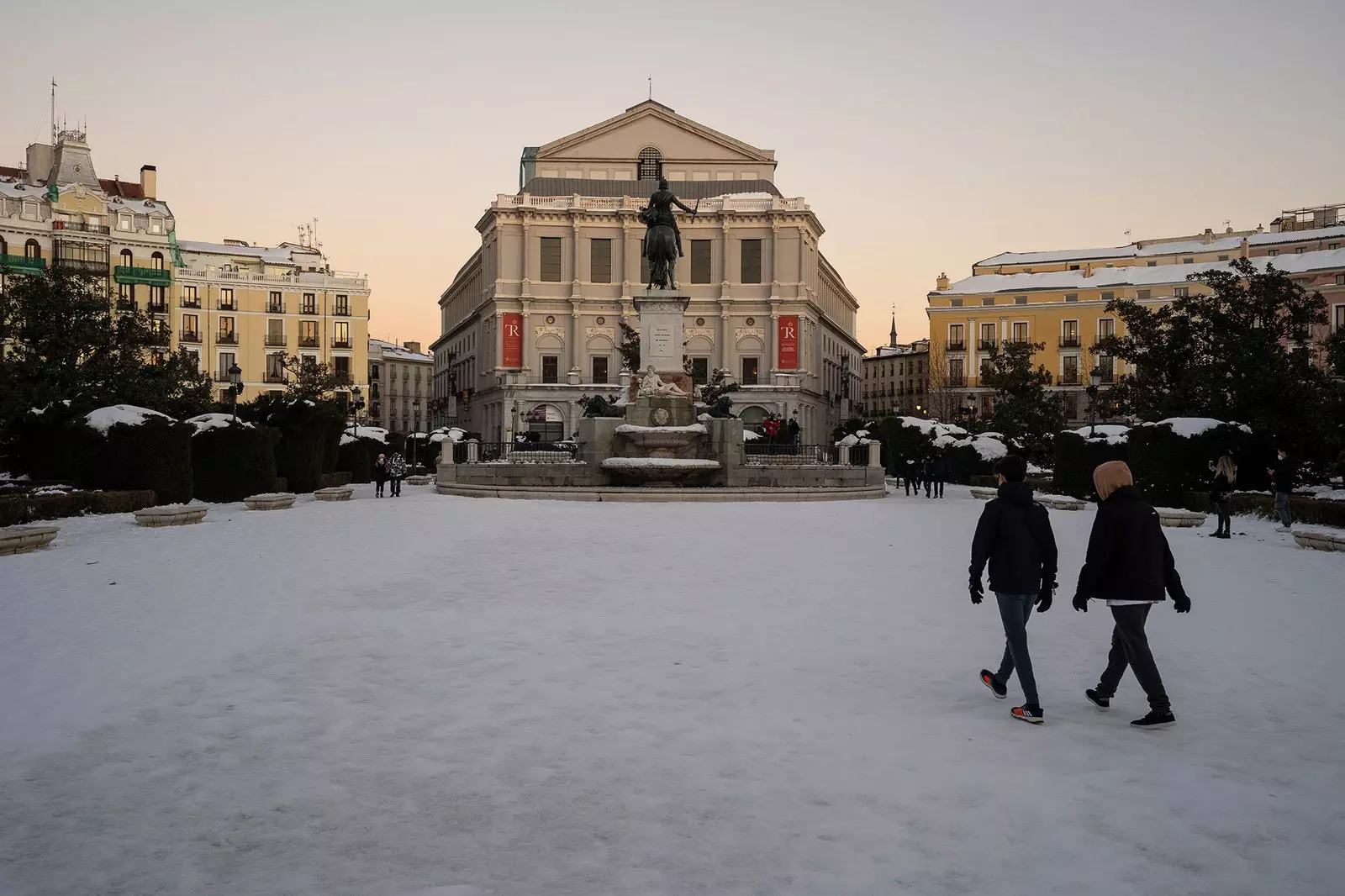 Burzliwy śnieg Filomena Madryt