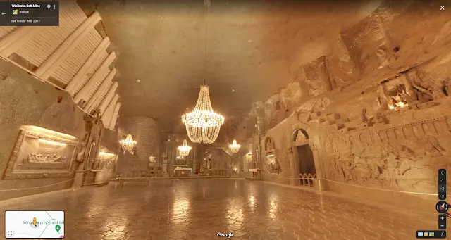 The Wieliczka Salt Mine in Poland.