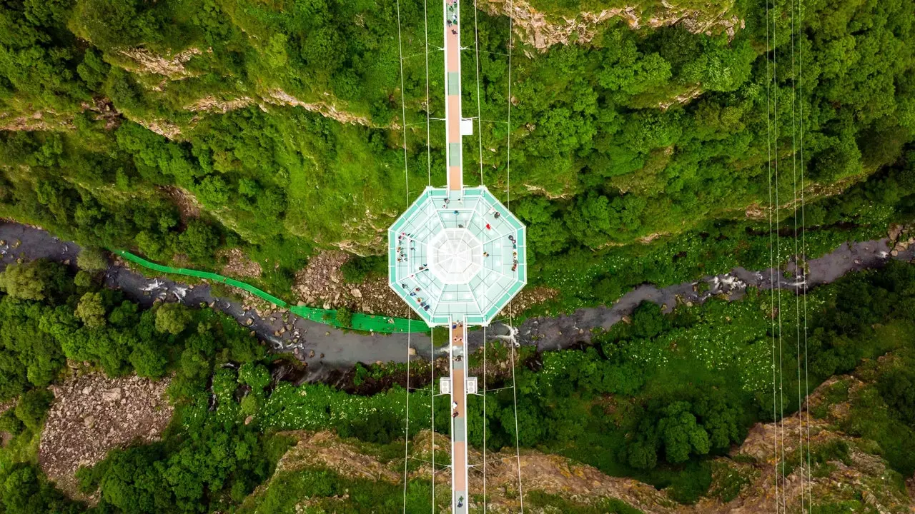 The tallest hanging bar in the world is in Georgia (and it's shaped like a diamond)