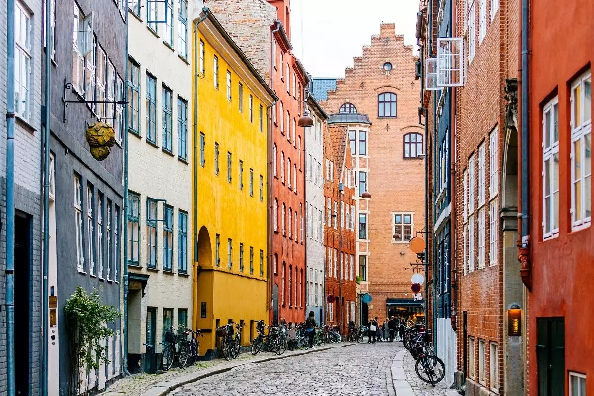 Uma rua em Copenhague.