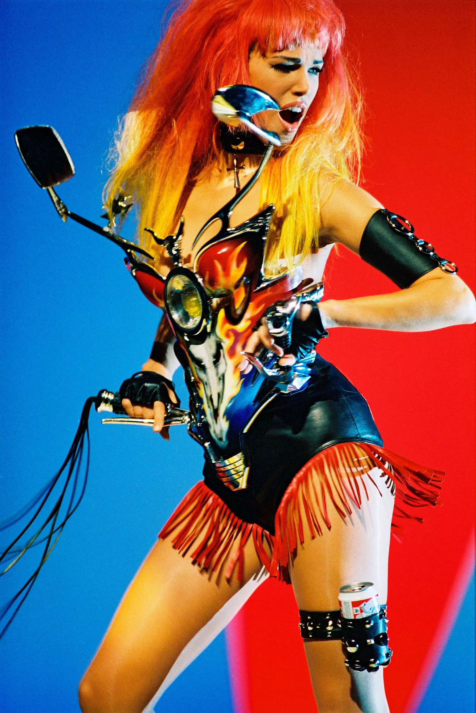 Emma Sjöberg in the video for George Michael's Too Funky directed by Thierry Mugler. Les Cowboys Collection...