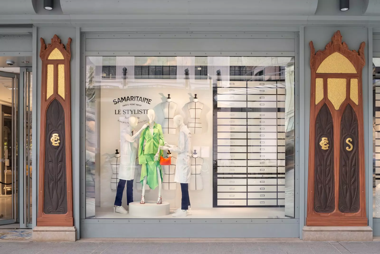 Shop windows of La Samaritaine Paris.